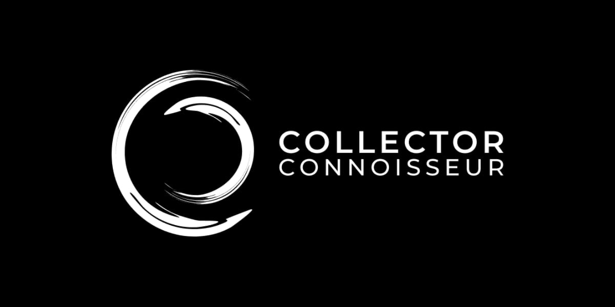 Collector Connoisseur logo representing the intersection of art appreciation, decision-making, and cultivating confidence in contemporary art collecting.